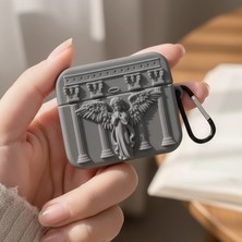 Caseonn Apple Airpods Pro Kılıf Antik Melek Gri