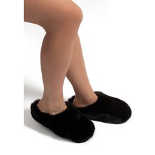 Twigy Stone Kadın Peluş Ev Terliği Siyah 37/41