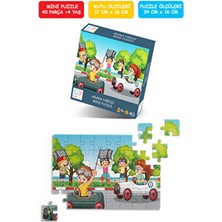 Çılgın Zeka Araba Yarışı Mini Puzzle 40 Parça 3-7 Yaş Çocuk Puzzle Yapboz