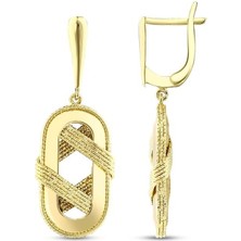 Assos Pırlanta Altın Tasarım Küpe - 14K