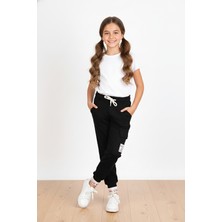 Kinderos Kargo Cepli  Baskılı Kız Çocuk Eşofman Altı - 26K 5180