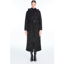 Zühre Kapüşonlu Kemerli Mont