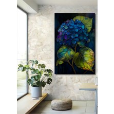 Teona Ahşap Büyülü Orkide Sulu Boya Görünümlü Ahşap Dekoratif Tablo Dikdörtgen Tablo