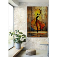 Teona Ahşap Dansçı Rüyası Yağlı Boya Görünümlü Modern Sanat Ahşap Dekoratif Tablo Dikdörtgen Tablo