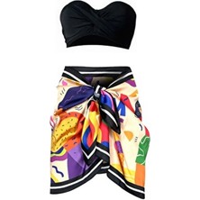 Bolder Mercan Yazlık Carnaval Pareo (Iç Göstermez) Kadın Desenli 50*145 cm Renkli