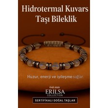 Erilsa Sertifikalı Hidrotermal Kuvars Taşı Bileklik 8x8 mm – Huzur, Enerji ve Yenilenme Taşı
