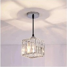 İstanbul Avize Istanbul Avize Sarkıt Tekli Gümüş K-12 (Plaf.tesisat)Kristal Taşlı Avize