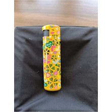 Markasız ucuz Çiçekli Işıklı Kadınlara Özel Metal Jet Turbo Hediyelik Çakmak