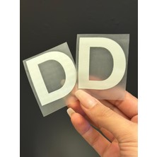 Gönülden Tasarım 2 Li Ütü Ile Yapışan D Harfi Aarma Transfer Baskı 5x5 cm