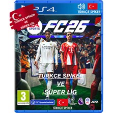 Ps4 Fc 26 Süper Lig Türkçe Spiker Standart Sürüm Bandrollü ve Güvenlik Şeritli Orijinal Oyun Cd'si
