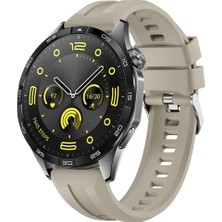 Sneezy Huawei Watch Gt4 46MM Ile Uyumlu Spor Silikon Metal Tokalı Soft Saat Kordonu