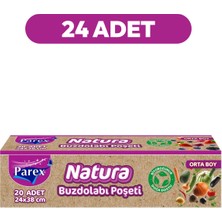 Parex Natura Buzdolabı Poşeti Orta Boy 20’li 24 Paket
