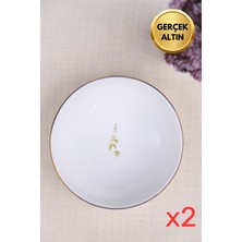 Tabak Evi Porselen Natura Salkım Altın Yaldız Kase 13,50CM 2 Li