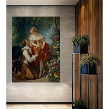 Teona Ahşap Romantik Anlar Yağlı Boya Görünümlü Ahşap Dekoratif Tablo Dikdörtgen Tablo