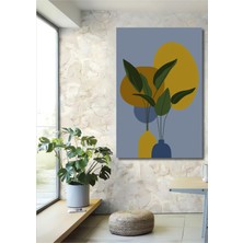 Teona Ahşap Modern Sanat Sulu Boya Görünümlü Çiçekler Dekoratif Ahşap Tablo Dikdörtgen Tablo