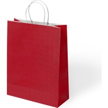 Alpjoy Büküm Saplı Kağıt Çanta Kırmızı 25X12X31 24 Lü