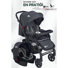 Be-Be Active Travel Çift Yön Tam Yatış Pozisyonlu Pratik Katlanır Mama Tablalı Pusetli Bebek Arabası