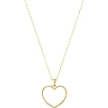 Assos Pırlanta Kalp Figürlü Altın Kolye - 14K