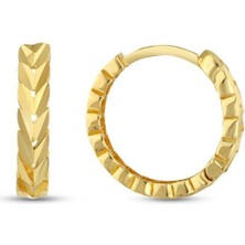 Assos Pırlanta Altın Halka Küpe - 14K