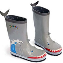 Kidorable 25 No Köpek Balığı Çocuk Yağmur Çizmesi Su Geçirmez Doğal Kauçuk Kaymaz Taban