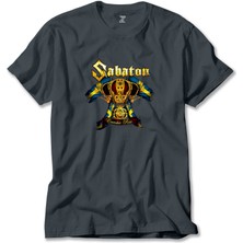 Liyada Sabaton Carolus Rex Füme Tişört Liyada