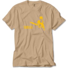 Liyada Nirvana Kurt Cobain Krem Tişört Liyada