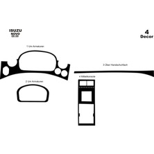 Mars Cockpit Design Isuzu Novo Konsol-Torpido Kaplama 2009-201 4 Parça Piano Black