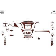 Mars Cockpit Design Iveco Daily Konsol-Torpido Kaplama 2014 38 Parça Maun