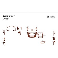 Mars Cockpit Design  Iveco S Way  Konsol/torpido Kaplama 2020- Maun