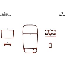 Mars Cockpit Design Kia Carens Konsol-Torpido Kaplama 2000-2002 7 Parça Maun