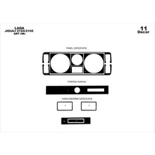 Mars Cockpit Design Lada Jiguli Konsol-Torpido Kaplama 2104-2105 11 Parça Piano Black