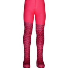 Dore Leopar Baskı Desenli Bebek Külotlu Çorap