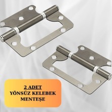 Cerniera Saten 2 ADET İç-Dış Mekan Uyumlu Paslanmaz Kapı Menteşesi 100x71x38 mm
