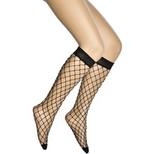 Dore Ağ File Dizaltı Kadın Çorap