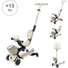 Globber Go Up Baby 360 Işıklı Scooter - Koyu Bej