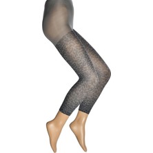 Dore Leopar Baskı Desenli Tayt Kadın Çorap