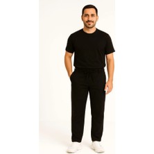 Jardin Allure Erkek Diagonel Mikro Dokulu Cepli Pantolon - Siyah