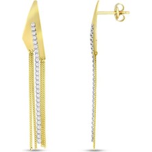 Assos Pırlanta Tasarım Altın Küpe - 14K