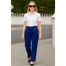 Arben Boutique Kadın Beli Zincir Detay Ithal Krep Pantolon