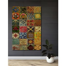 Teona Ahşap Desenli Seramik Fayans Yağlı Boya Görünümlü Ahşap Dekoratif Tablo Dikdörtgen Tablo