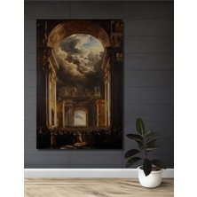 Teona Ahşap Klasik Sanat Tarzında Yağlı Boya Görünümlü Ahşap Dekoratif Tablo Dikdörtgen Tablo