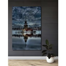 Teona Ahşap Istanbul Manzarası Yağlı Boya Görünümlü Dekoratif Ahşap Tablo Dikdörtgen Tablo