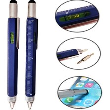 Cetvelli Tornavidali Su Terazili Ilginç Dokunmatik Mimar Mavi Kalem