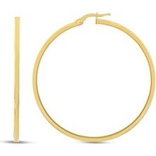 Assos Pırlanta Altın Halka Küpe - 14K