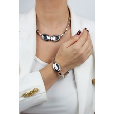 Liveyn Design Metalize Kolye Bileklik Set