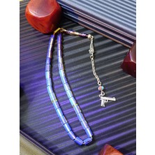 Anemore Collection Toz Kehribar Tesbih Yansımalı Kesme Kesim