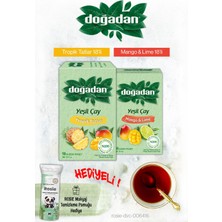 Doğadan Tropik Tatlar ve Yeşil Çay Mango Lime Poşet Çay ve Rosie Hediyeli