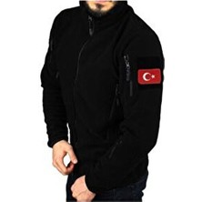 Safari AVM Siyah Taktik Polar Mont 5 Cepli Slim Fit Polar Mont Askeri Polar Mont