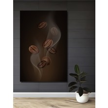 Teona Ahşap Kahve Taneleri Ahşap Dekoratif Tablo Yağlı Boya Görünümlü Sanat Eseri Dikdörtgen Tablo