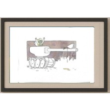 Karikatural Thiwawat 37x28cm Orijinal Karikatür Tablo